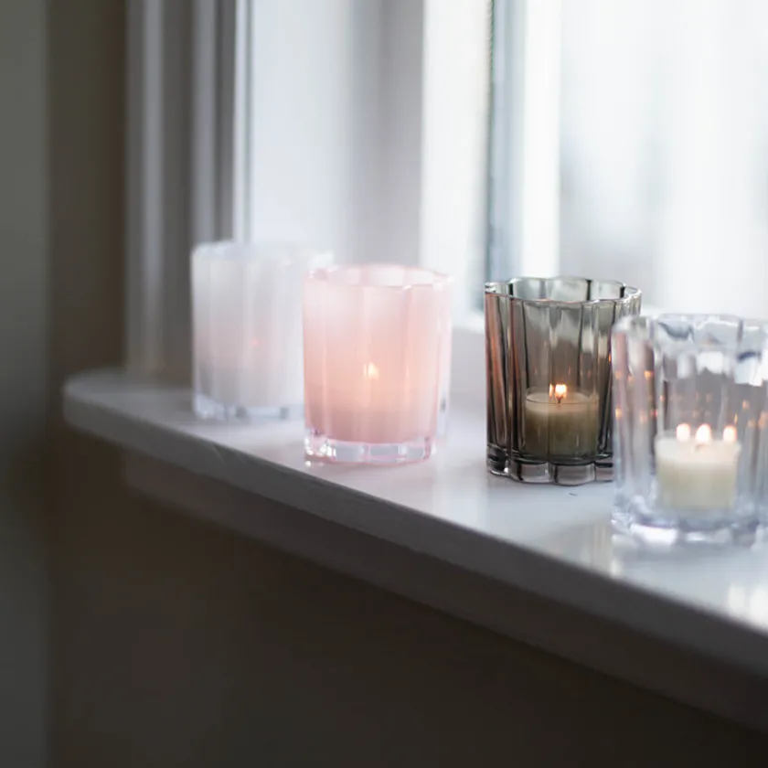 SEASONS Love Collection Lyslykt Blomst 8x7cm Hvit Clearance