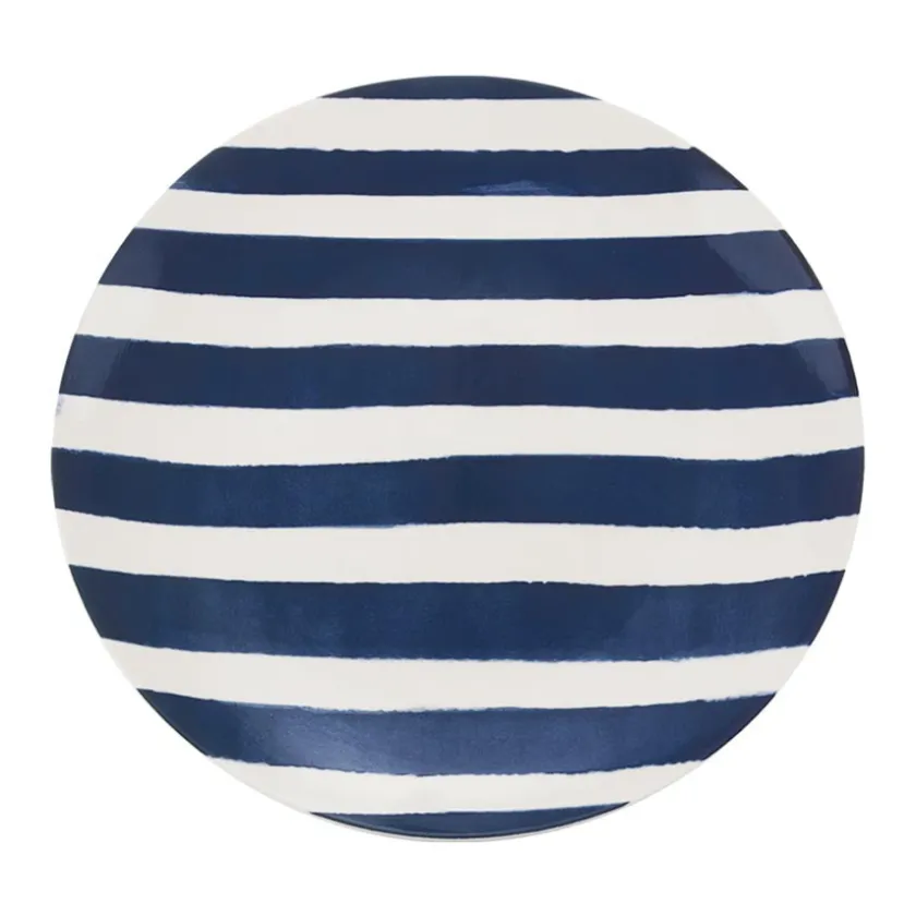 SEASONS Summer Collection Tallerken 26cm Blå Striper New