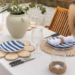 SEASONS Summer Collection Tallerken 26cm Blå Striper New