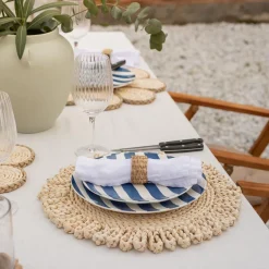 SEASONS Summer Collection Tallerken 26cm Blå Striper New