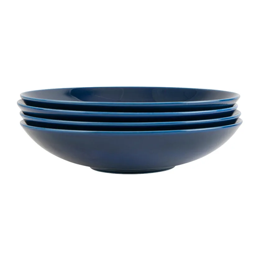 PORSGRUNDS PORSELÆNSFABRIK Sense Cobalt Dyp Tallerken 25cm 4pk