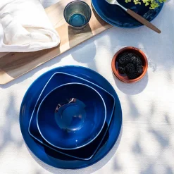 PORSGRUNDS PORSELÆNSFABRIK Sense Cobalt Tallerken Firkant 21cm 4pk Online