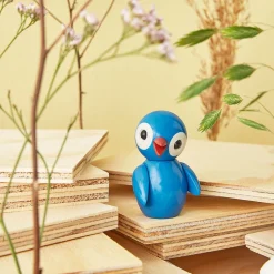 SPRING COPENHAGEN Lucky Light Blue fuglefigur i tre Sale