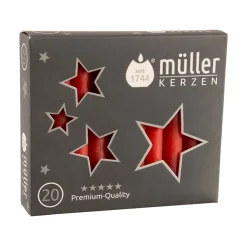 BØRSCOMPAGNIET AS Stearinlys til Juletre Rød 20stk Discount