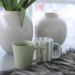 PORSGRUNDS PORSELÆNSFABRIK Stripekopp Harekopp Grønn 2pk Online