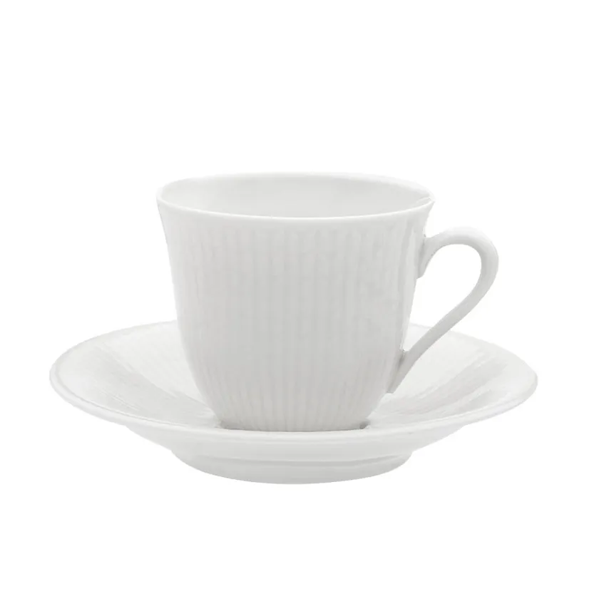 RÖRSTRAND Swedish Grace Kaffekopp 16cl & Skål Snø/Hvit New