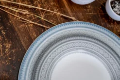 PORSGRUNDS PORSELÆNSFABRIK TALLERKEN FLAT 22 CM GRÅ - 4PK Online