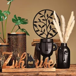 G.WURM Vase Keramikk 24cm Svart Outlet