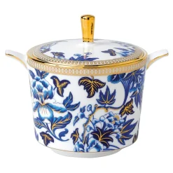 WEDGWOOD Hibiscus Sukkerskål med Lokk 20cl Blomster Hot