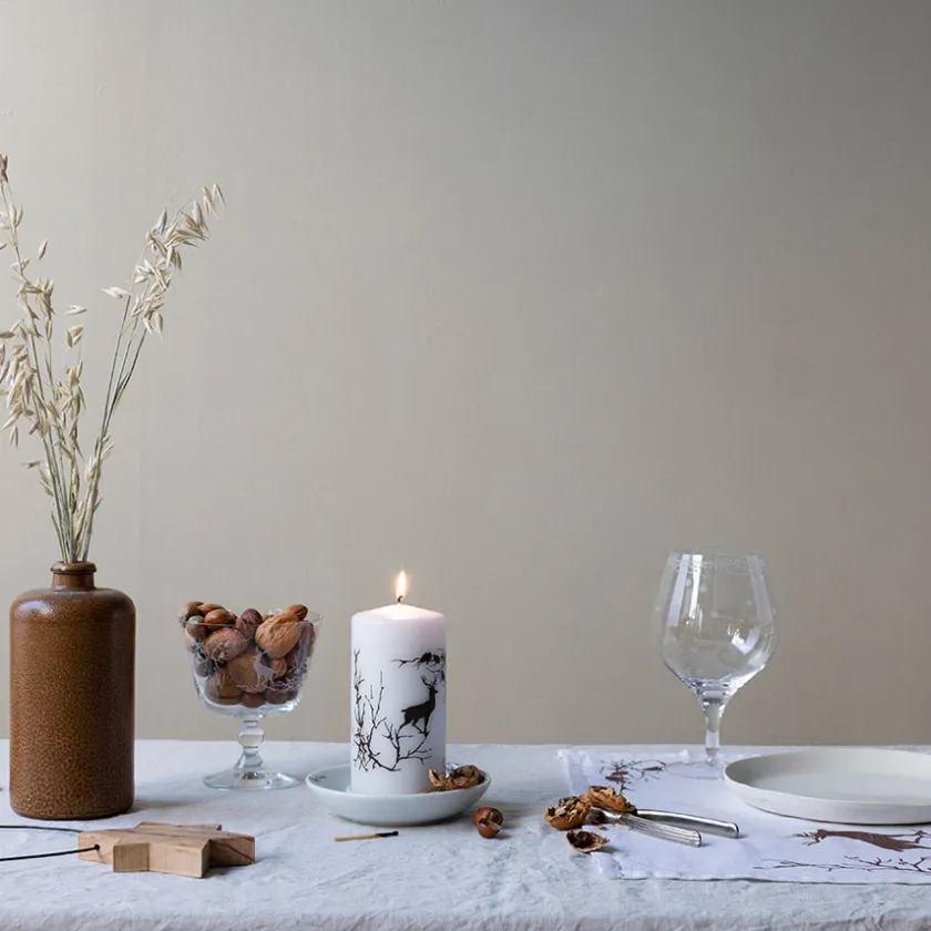 WIK & WALSØE Wik & Walsøe Alveskog Kubbelys 14x7cm Clearance