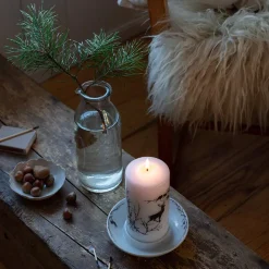 WIK & WALSØE Wik & Walsøe Alveskog Kubbelys 14x7cm Clearance