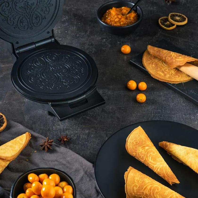 WILFA CC1B Culture Krumkakejern Sort New